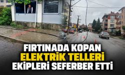 Fırtınada kopan elektrik telleri ekipleri seferber etti