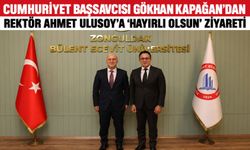 Cumhuriyet Başsavcısı Gökhan Kapağan'dan Rektör Ahmet Ulusoy'a 'Hayırlı Olsun' ziyareti
