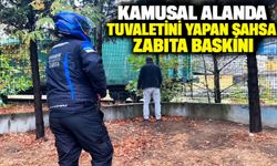 Kamusal alanda tuvaletini yapan şahsa zabıta baskını