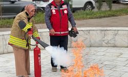 Yangın söndürme tüpünü ilk kez kullandılar