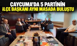 Çaycuma’da 5 partinin ilçe başkanı aynı masada buluştu