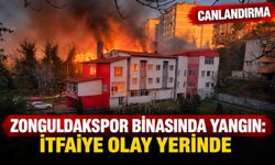 Zonguldakspor binasında yangın: İtfaiye olay yerinde