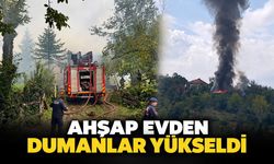Ahşap evden dumanlar yükseldi