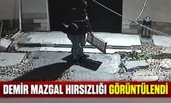 Demir mazgal hırsızlığı görüntülendi