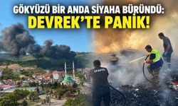 Gökyüzü bir anda siyaha büründü: Devrek’te panik!