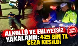 Alkollü ve ehliyetsiz yakalandı: 425 bin TL ceza kesildi