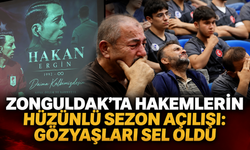 Zonguldak'ta hakemlerin hüzünlü sezon açılışı: Gözyaşları sel oldu