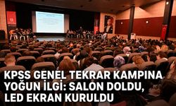 KPSS genel tekrar kampına yoğun ilgi: Salon doldu, LED ekran kuruldu