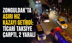 Zonguldak’ta aşırı hız kazayı getirdi: Ticari taksiye çarptı, 2 yaralı