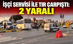 İşçi servisi ile TIR çarpıştı: 2 yaralı