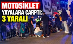Motosiklet yayalara çarptı: 3 yaralı