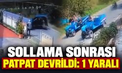 Sollama sonrası patpat devrildi: 1 yaralı