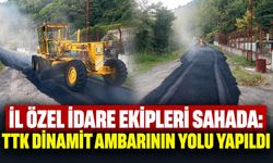 İl Özel İdare Ekipleri sahada: TTK Dinamit Ambarının yolu yapıldı