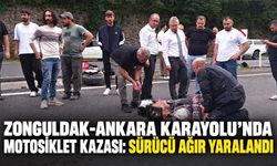 Zonguldak-Ankara Karayolu’nda motosiklet kazası: Sürücü ağır yaralandı