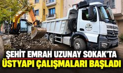 Şehit Emrah Uzunay Sokak’ta üstyapı çalışmaları başladı