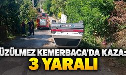 Üzülmez Kemerbaca'da kaza: 3 yaralı