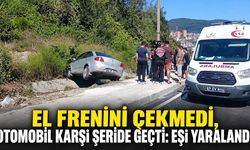 El frenini çekmedi, otomobil karşı şeride geçti: Eşi yaralandı