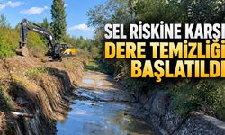 Sel riskine karşı dere temizliği başlatıldı