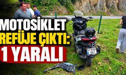 Motosiklet refüje çıktı: 1 yaralı
