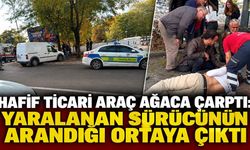 Hafif ticari araç ağaca çarptı: Yaralanan sürücünün arandığı ortaya çıktı