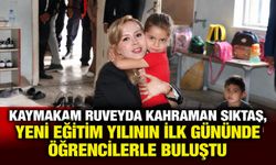 Kaymakam Ruveyda Kahraman Şıktaş, yeni eğitim yılının ilk gününde öğrencilerle buluştu