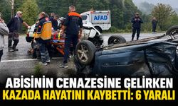 Abisinin cenazesine gelirken kazada hayatını kaybetti: 6 yaralı