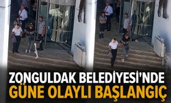 Zonguldak Belediyesi’nde güne olaylı başlangıç
