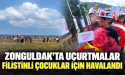 Zonguldak’ta uçurtmalar Filistinli çocuklar için havalandı