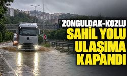 Zonguldak-Kozlu sahil yolu ulaşıma kapandı