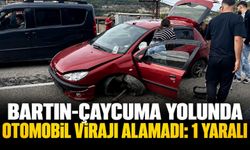 Bartın-Çaycuma yolunda otomobil virajı alamadı: 1 yaralı