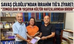 Savaş Çiloğlu’ndan İbrahim Tığ’a ziyaret: “Zonguldak’ın yaşayan kültür hafızalarından biridir”