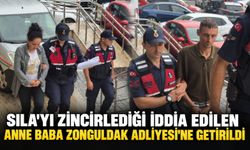Sıla'yı zincirlediği iddia edilen anne baba Zonguldak Adliyesi'ne getirildi