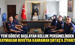 Yeni göreve başlayan kolluk personelinden Kaymakam Ruveyda Kahraman Şıktaş’a ziyaret