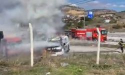 Park halindeki tanker alev alev yandı