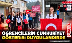 Öğrencilerin Cumhuriyet gösterisi duygulandırdı!
