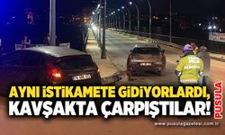 Aynı istikamete gidiyorlardı, kavşakta çarpıştılar!