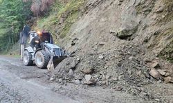 Yağışlar heyelana neden oldu: Köy yolu ulaşıma kapatıldı