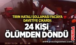 Tırın hatalı sollaması faciaya davetiye çıkardı: 24 kişi ölümden döndü