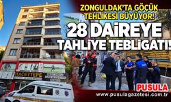 Zonguldak’ta göçük tehlikesi büyüyor! 28 daireye tahliye tebligatı!