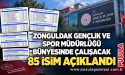 Zonguldak Gençlik ve Spor Müdürlüğü bünyesinde çalışacak 85 isim açıklandı