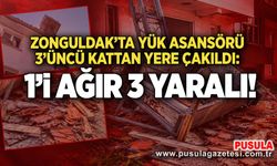 Zonguldak’ta yük asansörü 3’üncü kattan yere çakıldı: 1’i ağır 3 yaralı!