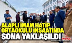 Alaplı İmam Hatip Ortaokulu inşaatında sona yaklaşıldı