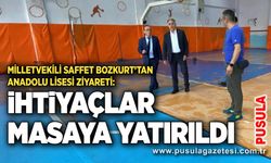 Milletvekili Saffet Bozkurt’tan Anadolu Lisesi ziyareti: İhtiyaçlar masaya yatırıldı