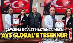 Çaycuma Devlet Hastanesi’nden AVS Global’e teşekkür