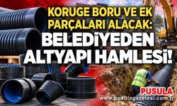 Koruge boru ve ek parçaları alacak: Belediyeden altyapı hamlesi!