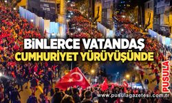 Binlerce vatandaş Cumhuriyet yürüyüşünde
