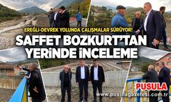 Ereğli-Devrek yolunda çalışmalar sürüyor! Saffet Bozkurt’tan yerinde inceleme