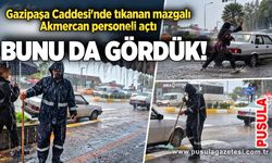 Bunu da gördük! Gazipaşa Caddesi'nde tıkanan mazgalı Akmercan personeli açtı