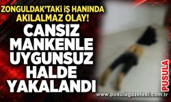 Zonguldak'taki iş hanında akılalmaz olay! Cansız mankenle uygunsuz halde yakalandı
