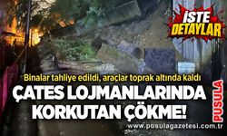 ÇATES lojmanlarında korkutan çökme! Binalar tahliye edildi, araçlar toprak altında kaldı